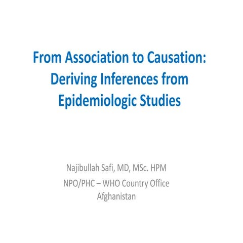 From association to causation