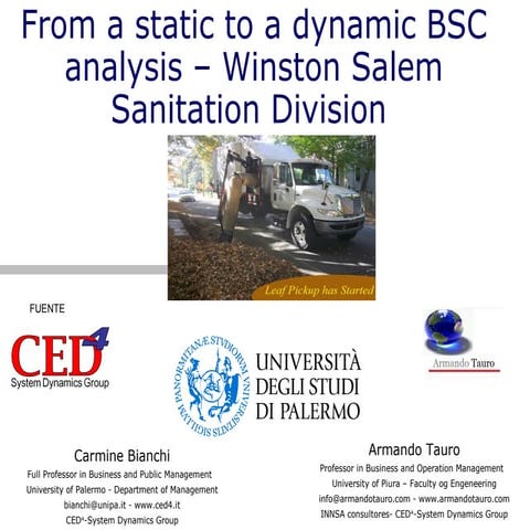 From a static to a dynamic bsc analysis – winston salem sanitation division 