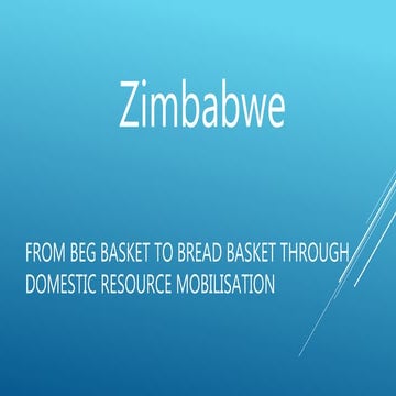 Zimbabwe: From beg basket to bread basket