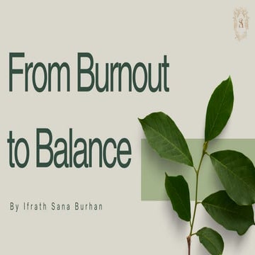 From Burnout to Balance: A Practical Guide to Managing Stress and ...