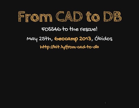 From CAD to DB