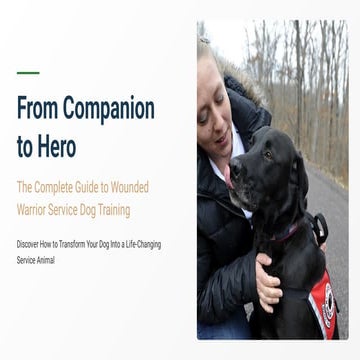 From Companion to Hero The Complete Guide to Wounded Warrior Service Dog Trai...