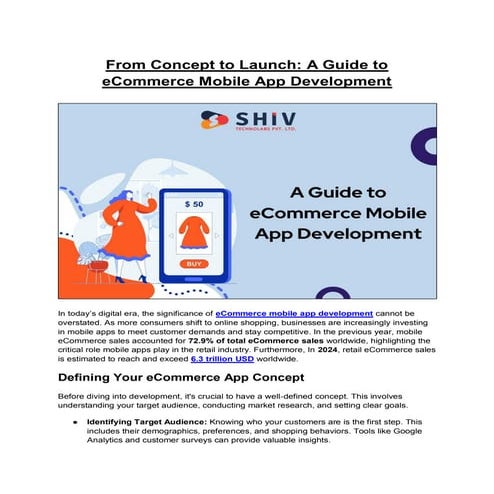 eCommerce App Development: An Insightful Blog Stating the Key Steps