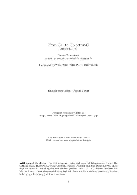 From c   to objective c (pdf)