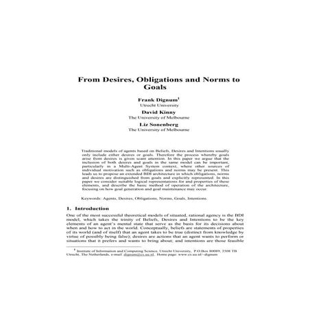 From desires, obligations and norms to goals