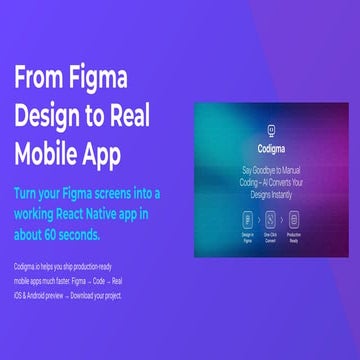 Codigma.io v3.0.0 - Design to Mobile App