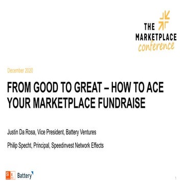 From Good to Great: How to Ace Your Marketplace Fundraise