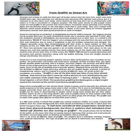 From graffiti to street art