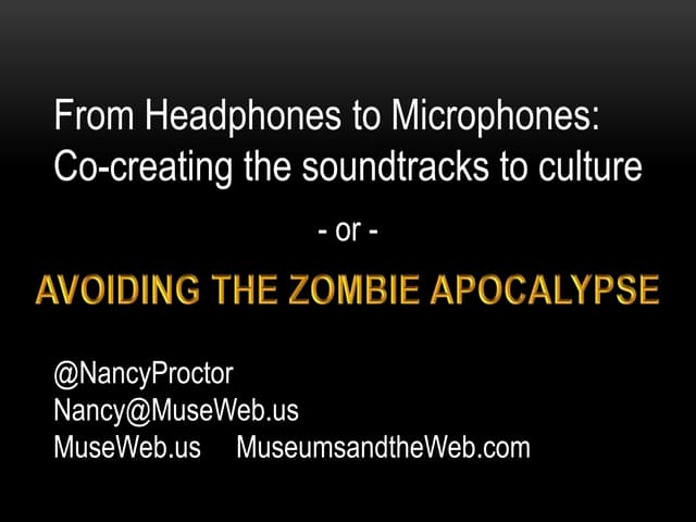 From Headphones to Microphones: Co-creating the soundtracks to culture