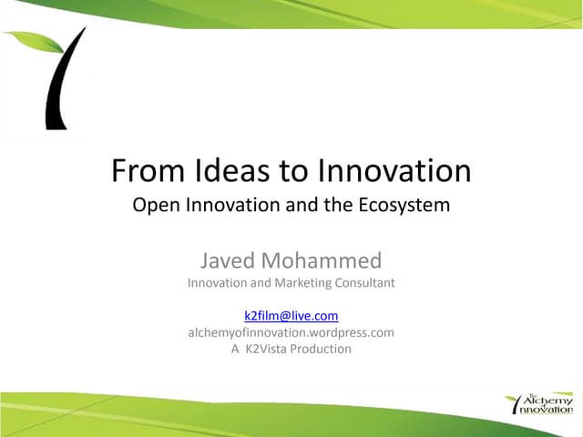 From ideas to innovation