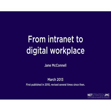 From intranet to digital workplace