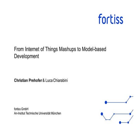 From IoT mashups to modeling 