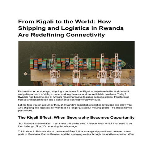From Kigali to the World_ How Shipping and Logistics in Rwanda Are ...