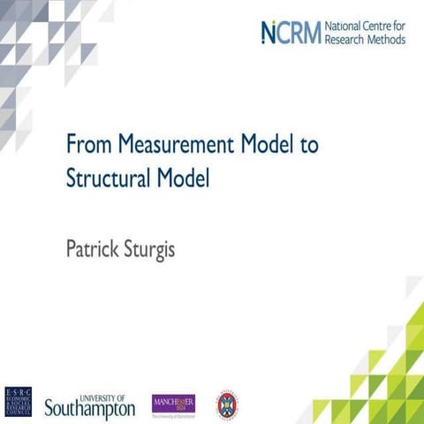 From  measurement model to structural model