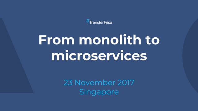 From monolith to microservices