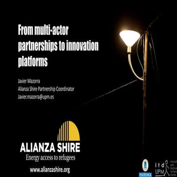 From multi actor partnerships to innovation platforms: the case of alianza sh...