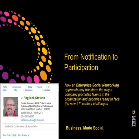 From notification to participation   slide share