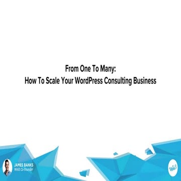 From One To Many:  How To Scale Your WordPress Consulting Business - WordCamp...