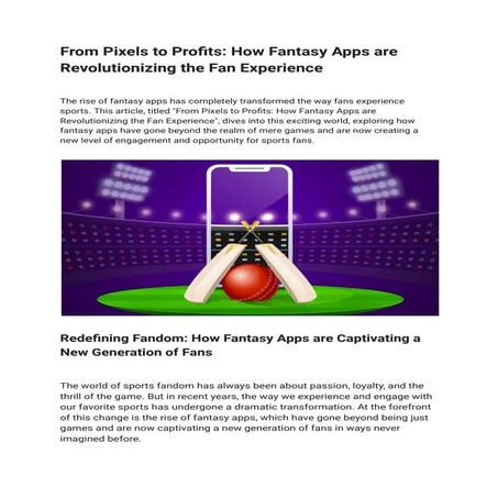 From Pixels to Profits_ How Fantasy Apps are Revolutionizing the Fan Experien...