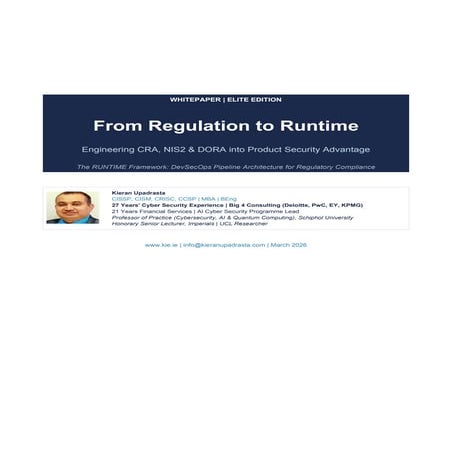 RUNTIME Framework: Integrating CRA, NIS2 & DORA into DevSecOps for ...