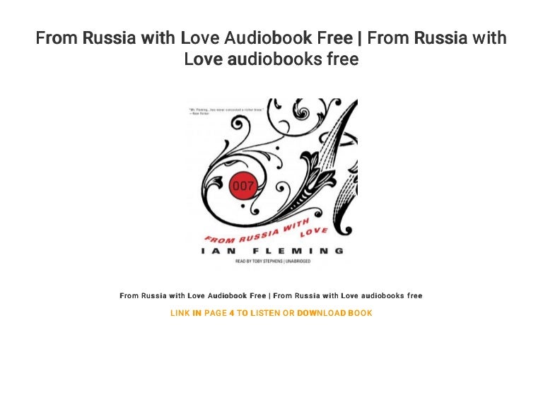 From Russia With Love Audiobook Free From Russia With Love Audioboo