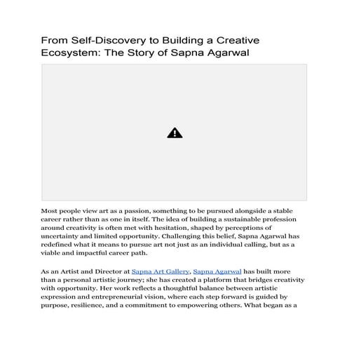 From Self-Discovery to Building a Creative Ecosystem_ The Story of ...