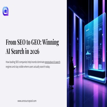 SEO Is Dead in 2026: How Brands Win Visibility in AI Search & GEO | PPTX