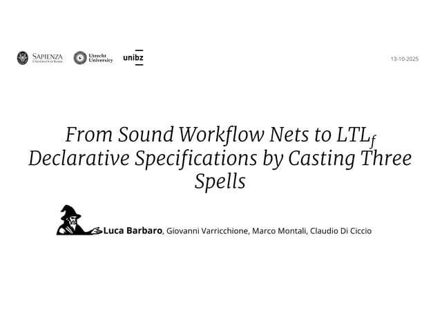 From Sound Workflow Nets to LTLf Declarative Specifications