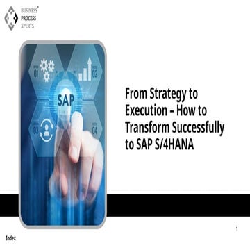 From Strategy to Execution – How to Transform Successfully to SAP S/4HANA