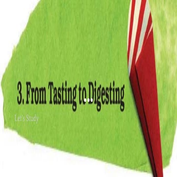 From Tasting to Digesting (Part 3) Class 5 EVS