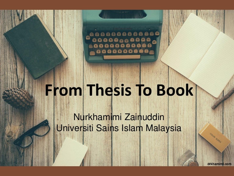 from thesis to book