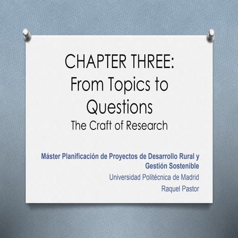 From topic to questions