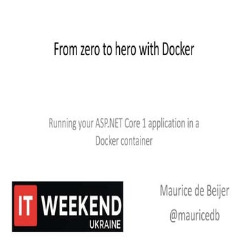 From zero to hero with docker
