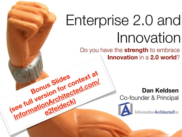 Bonus slides: Do You Have the Strength for Enterprise 2.0 and Innovation?
