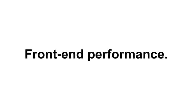Drupal front-end performance 