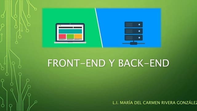 Front end y Back-end 