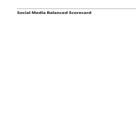 Social Media Balanced Scorecard