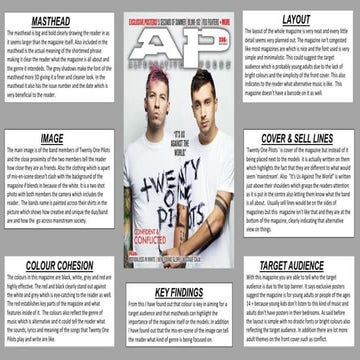 Front cover analysis