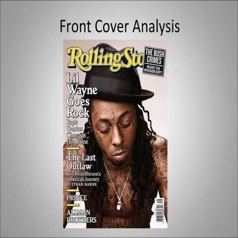 Front cover analysis
