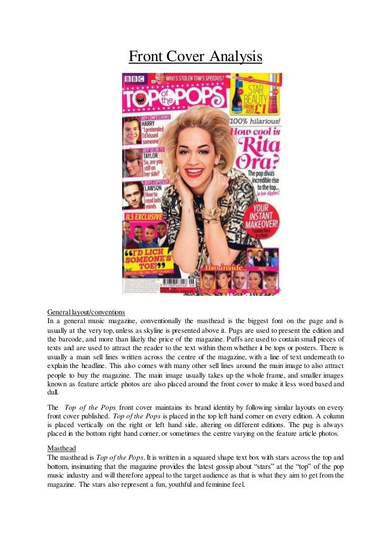 Album cover analysis essay picture