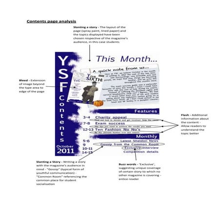 First analysis of front cover of magazine | DOCX