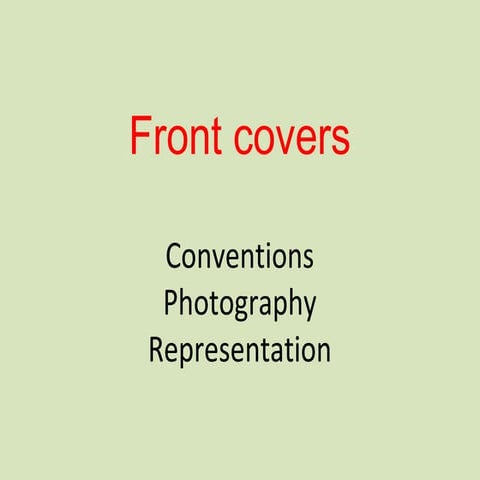 Front cover conventions and your aquinas magazine