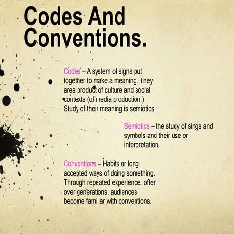 Codes and conventions | PPTX