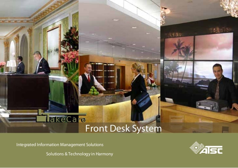 Take Care Front Desk System Hotle