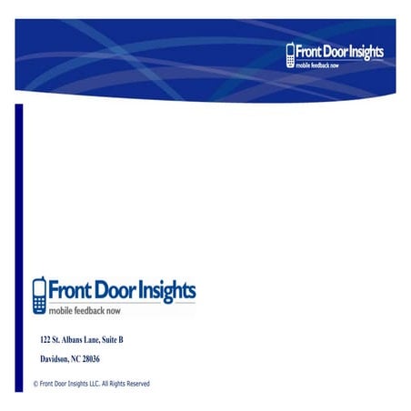 Front Door Insights Presentation