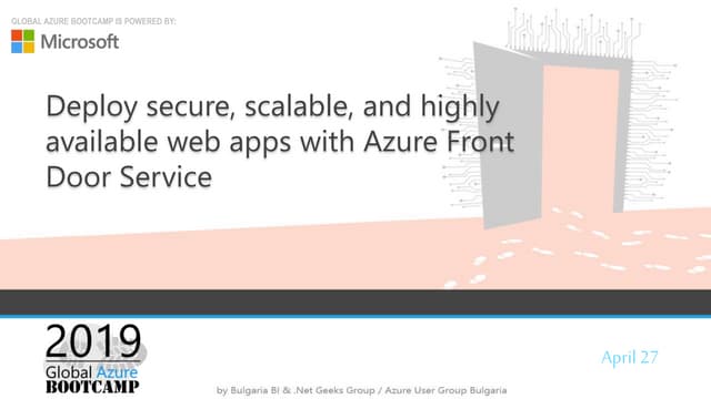 Deploy secure, scalable, and highly available web apps with Azure Front Door ...