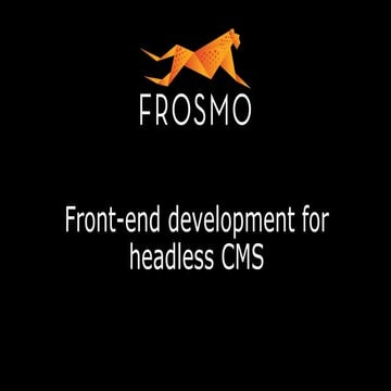 Front-end development for headless cms 