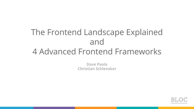 The Frontend Developer Landscape Explained and the Rise of Advanced Frontend ...