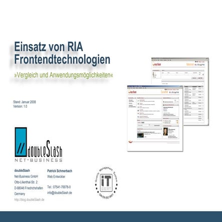 Frontendtechnologien Fuer Ria V1.0
