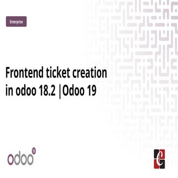 Frontend ticket creation in odoo 18.2 _Odoo 19